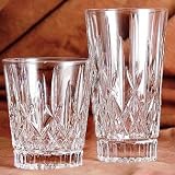Godinger Gramercy 8 Piece Crystal Barware Set, 4 Highball/4 Double Old Fashion Combo Set