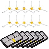 I-clean 3 Armed Side Brush and HEPA Filter Replacementfor iRobot Roomba 800&900 Series 870 880 980 Vacuum Cleaners (set 2)