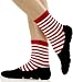 Ooh La La, Parisian Inspired Red, White and Black Non-skid Slipper Socks