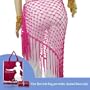 BellyLady Belly Dance Hip Scarf & Shawl, Deluxe V-Shape, Tote Bag Included LAVENDER