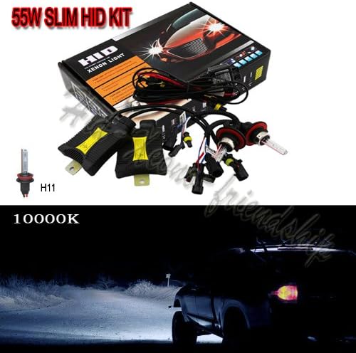 New 55W Xenon HID Head Light Bulbs Slim Ballasts Conversion Kit H11 10000K