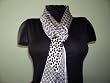 Black and White 100% Nylon Printed Scarf