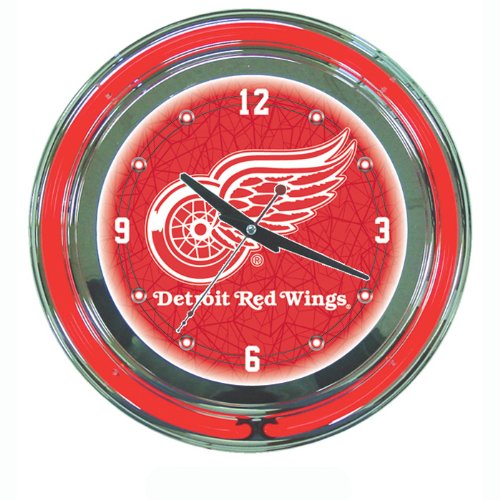 NHL Detroit Redwings 14-Inch Neon Clock