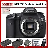 Canon EOS 7D 18.0 Megapixel Digital SLR Camera with Ultimate Upgrade Kit: Includes - Extra Replacement LP-E6 Battery Pack, Rapid 110-220v Travel Wall Charger w/ Car Adapter, High Speed 8GB Compact Flash Memory Card, CF Card Reader, Wireless Remote Switch, Micro Fiber Cleaning Cloth