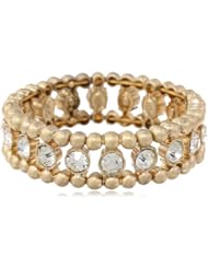 NINE WEST VINTAGE AMERICA "Bejeweled Bracelets" Gold-Tone, Gold Stretch Bracelet, 2.5"