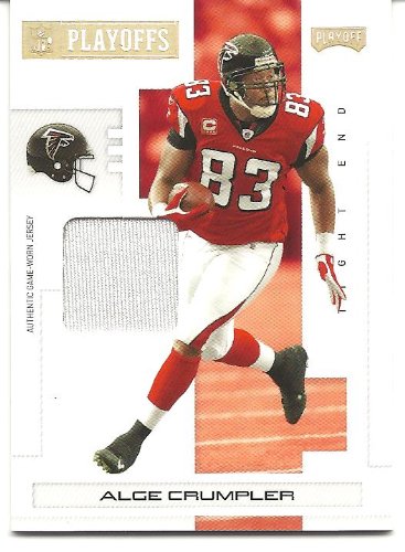 Alge Crumpler 2007 Playoff NFL Playoffs Materials Jersey Card #5 22/25 Atlanta Falcons