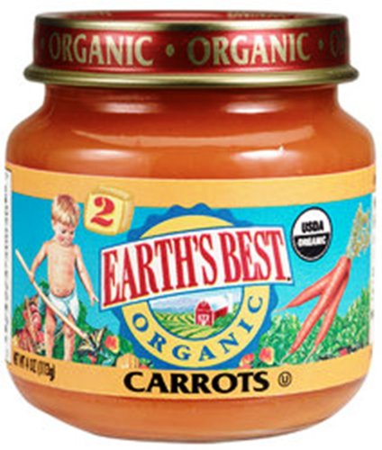 Earth's Best 2nd Carrots, 4 Ounce Jars (Pack of 24) by Earth's Best