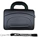 eBigValue: Black Protective Hard Nylon Carrying Case for Sony DVP-FX970 9-Inch Portable DVD Player + Includes a eBigValue Determination Hand Strap Key Chain