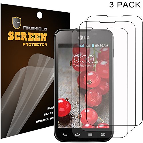Mr Shield For LG Optimus L5 II 2 Dual [E455/460] Anti-glare Screen Protector [3-PACK] with Lifetime Replacement Warranty
