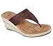 Skechers Cali Women's Monarchs Glitterati Wedge Sandal,Bronze,8 M US