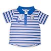 Chelsea Football Club Polo Top with Horizontal Stripes and Club Badge (Reflex Blue/White, 12 to 18 Months)