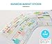 Seasonstorm (TM) 6 sheets/set Cute Simple Life Calendar Paper Sticker Scrapbook Calendar Diary Planner Decor with Free Gift Logo Keychain (1 set (30 days slow shipping))