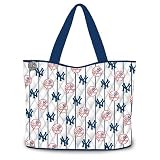 New York Yankees Tote Bag With Two Free Cosmetic Accessory Cases by The Bradford Exchange