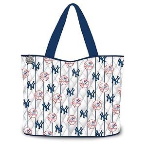 New-York-Yankees-Tote-Bag-With-Two-Free-Cosmetic-Accessory-Cases-by-The-Bradford-Exchange