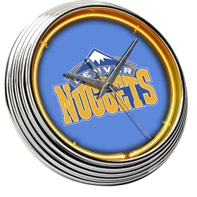 Denver Nuggets Neon Clock