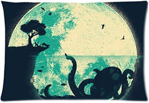 home pillow cushion Octopus Light Custom Best Decorative Cool Skull Throw Pillow Cases Standard For Free Shipping Size 40x60 cm (Two sides)U2-79