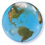 Earth Globe Bubble Balloon 22" Diameter Realistic