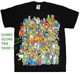  : TS307 Simpsons Group Glow in the Dark Homer T-Shirt