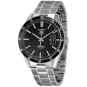 Tag Heuer Men's WV211M.BA0787 Carrera Calibre Five Black Dial Watch