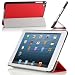 MoKo Ultra Slim Lightweight Smartshell Stand Case for Apple iPad Mini 7.9-Inch Tablet, RED (with Smart Cover Auto Wake/Sleep)