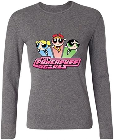 Yusij Women's Power Puff Girls Blossom Bubbles Buttercup Long Sleeve T-shirt