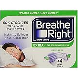 Breathe Right Nasal Strips, Extra Clear for Sensitive Skin, 44 Clear Strips
