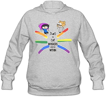 Dan And Phil Cat Whiskers Girls Cotton Hoodie Sweatshirt Ash