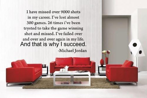 Newclew Michael Jordan i have missed quote basketball removable Vinyl Wall Decal Home Décor Large