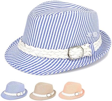Whosebaby Boy's Stripe Cap Fedora Jazz Hat Hood 50cm Orange