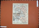 STREET PLAN TOULON 1907 COLOUR MAP SOUTHERN FRANCE
