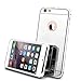 For iPhone 6 Case, Roybens Luxury Air Aluminum Metal Bumper Detachable + Mirror Hard Back Case ,2 in 1 cover ,Ultra Thin Frame with Stylish Designs for Apple iPhone 6 (4.7) - Retail Packaging (Silver)