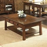 Dakota Cocktail Table Set in Distressed Rich Brown