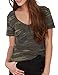 haoyihui Womens Longer Jersey Camo Camouflage Crew Tee T-Shirt