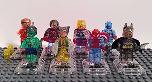 NEW-8set-Lot Crystal Super Hero Ironman Captain America Hulk Mini Figures Block =U.S.A SELLER=