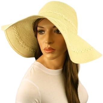 50 Upf Protection Beach Summer Braid Wide 4-1/2