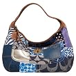 AUTHENTIC COACH DENIM ERGO LARGE PATCHWORK HOBO HANDBAG PURSE 10809