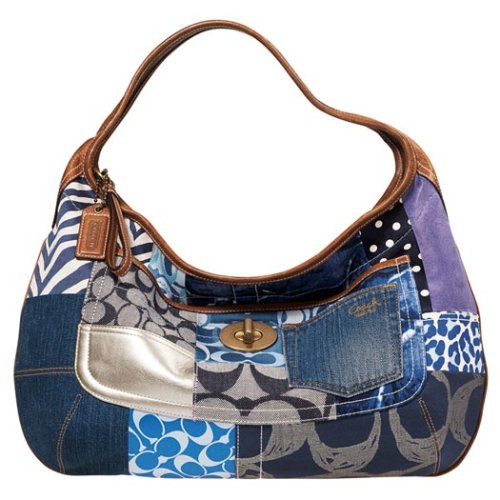 Buy AUTHENTIC COACH DENIM ERGO LARGE PATCHWORK HOBO 10809 now!
