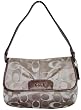 Coach 3 Color Signature Sateen Ashley Flap Top Handle Bag 47144 Khaki Multi
