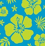 Beverage Napkin 2 Ply Paradise Floral - Blue - 192 Count
