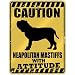 New  Caution : Neapolitan Mastiffs With Attitude  Parking Sign Dog