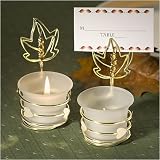 Review Fashioncraft  / Autumn-Inspired Place Card Holder Candle Favors (Set of 14) - Wedding Favors