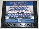 NEW YORK GIANTS SUPER BOWL XLII CHAMPIONS TEAM SITDOWN COLOR PHOTO COLLECTOR PLAQUE