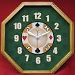 13x13 Octagon Casino Wall Clock Oak