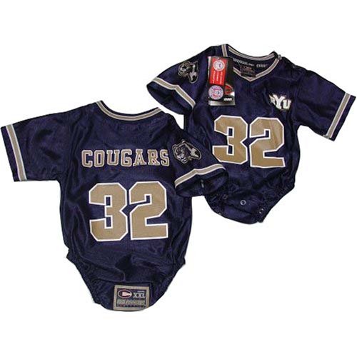 Buy Brigham Young University (BYU) Cougars NCAA Football Infant baby Onesie Jersey Large 9-12 months #2 by Colosseum