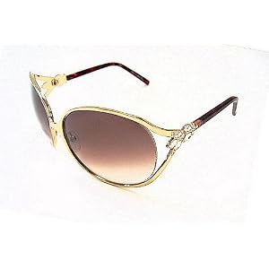 CHRISTIAN DIOR Diorose Sunglasses Gold Red Havana M89 S2 Shades