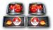 90-91 HONDA ACCORD ALTEZZA CRYSTAL CLEAR TAIL LIGHT, one set (left and right included), Inner & Outer Version 2 (Carbon Fiber) (1990 90 1991 91) HD9091CCTL1 Image