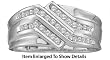 Stunning Men's 1/4 ct. 3 Channel Genuine Diamond White Gold Ring