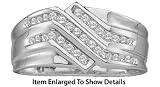 Stunning Men's 1/4 ct. 3 Channel Genuine Diamond White Gold Ring