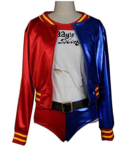 Cosdaddy® Suicide Squad Cosplay Costume Harley Quinn Outfit Suit (Woman-S)