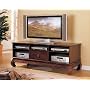 Cherry Finish 65"w Flat Screen TV Stand for Plasma & LCD TVs